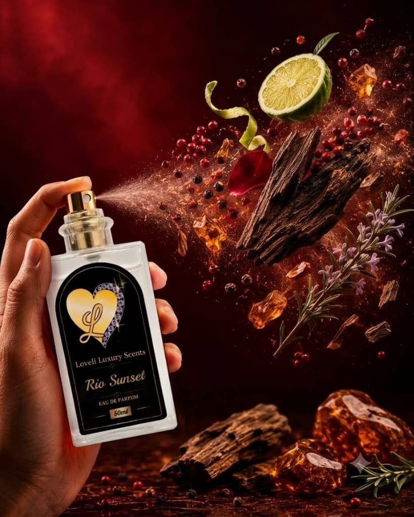 Loveli Luxury Fragrance Campaign - Rio Sunset Artisanal Eau de Parfum